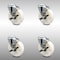 Service Caster 5 Inch SS Nylon Wheel Swivel Bolt Hole Caster Set with Brake SCC-SSBH20S514-NYS-TLB-4 - alternate 1